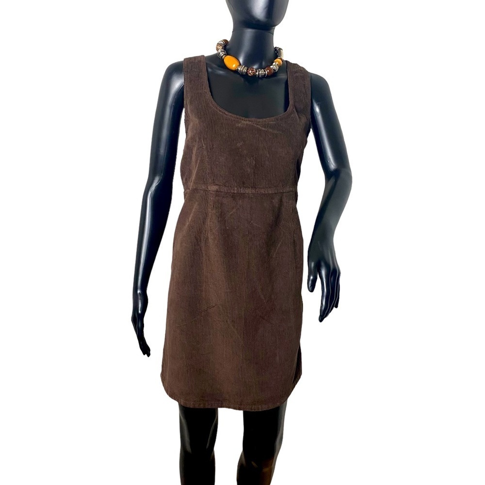 American Eagle Brown Corduroy Jumper Dress Sz M (Junior)